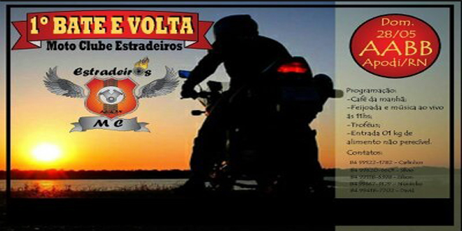 Confira os Eventos dos Motociclistas no mês de Maio