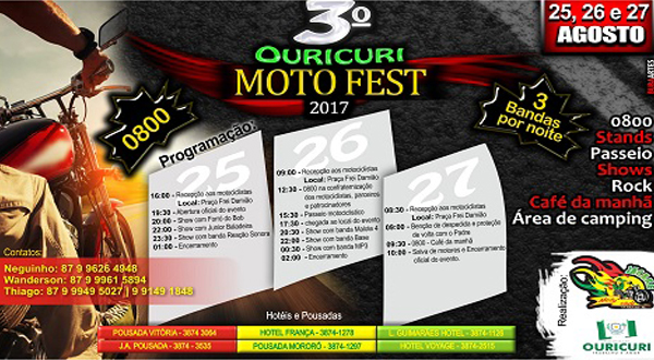 Confira os Eventos dos Motociclistas no mês de Agosto