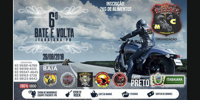 Confira os Eventos dos Motociclistas no mês de Agosto